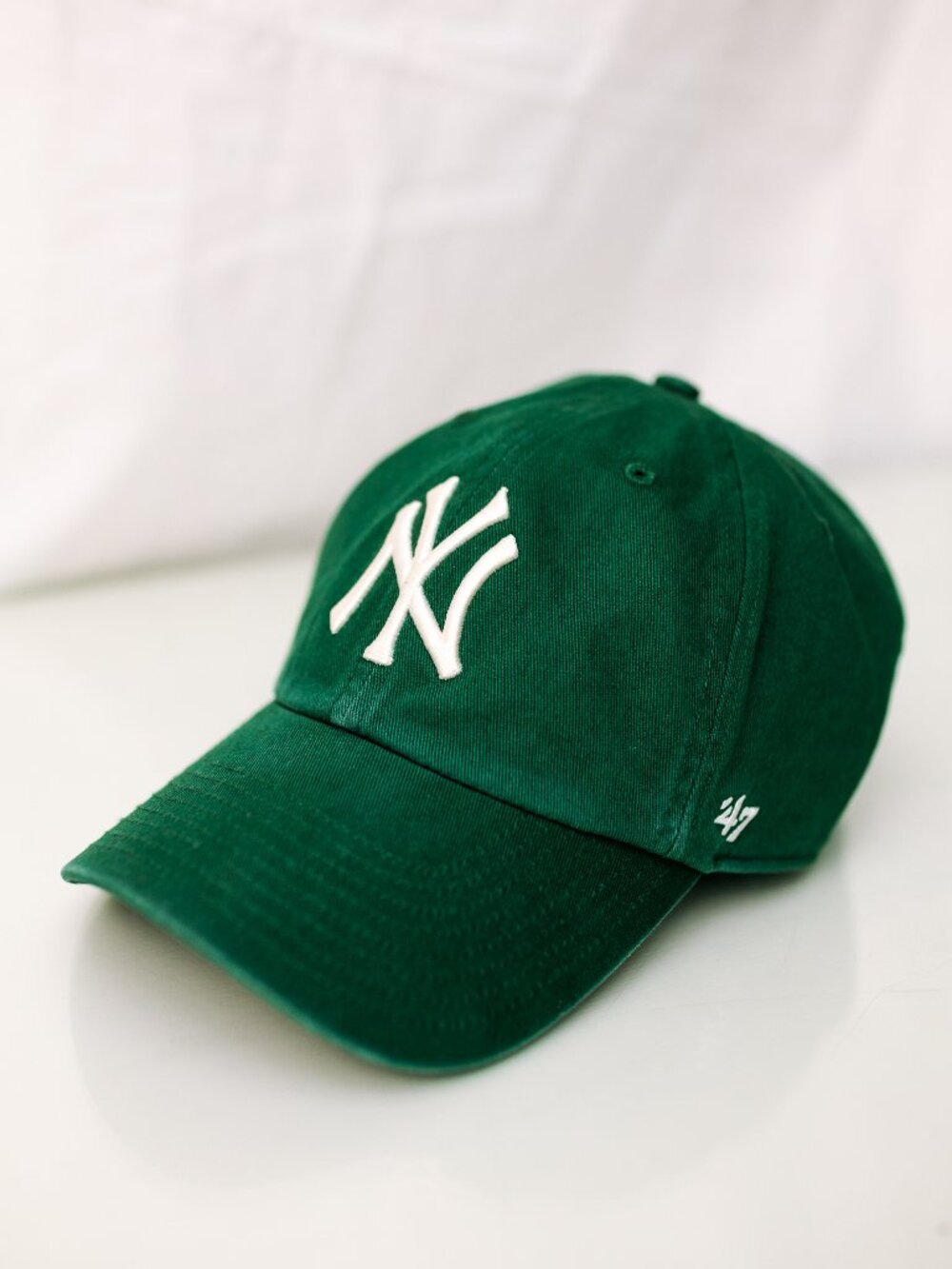 47 Brand New York Yankees Clean Up Dad Hat Dark Green White Adjustable Baseball